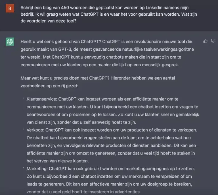 ChatGPT-blog-voorbeeld