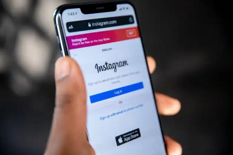 Instagram inlogscherm