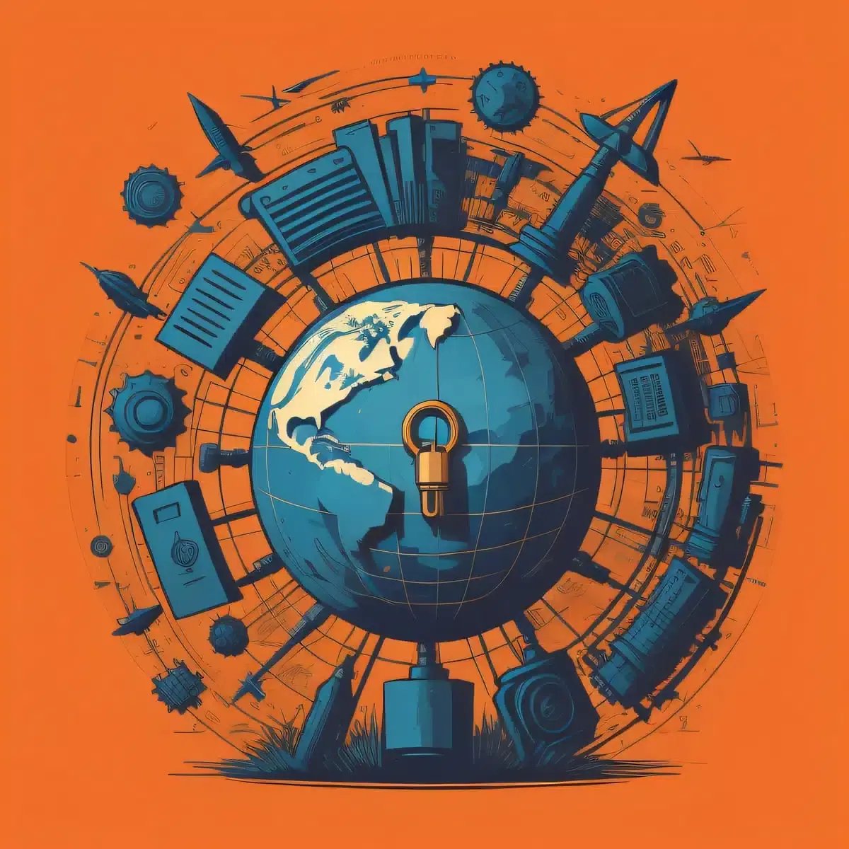 veilige seo illustratie slot
