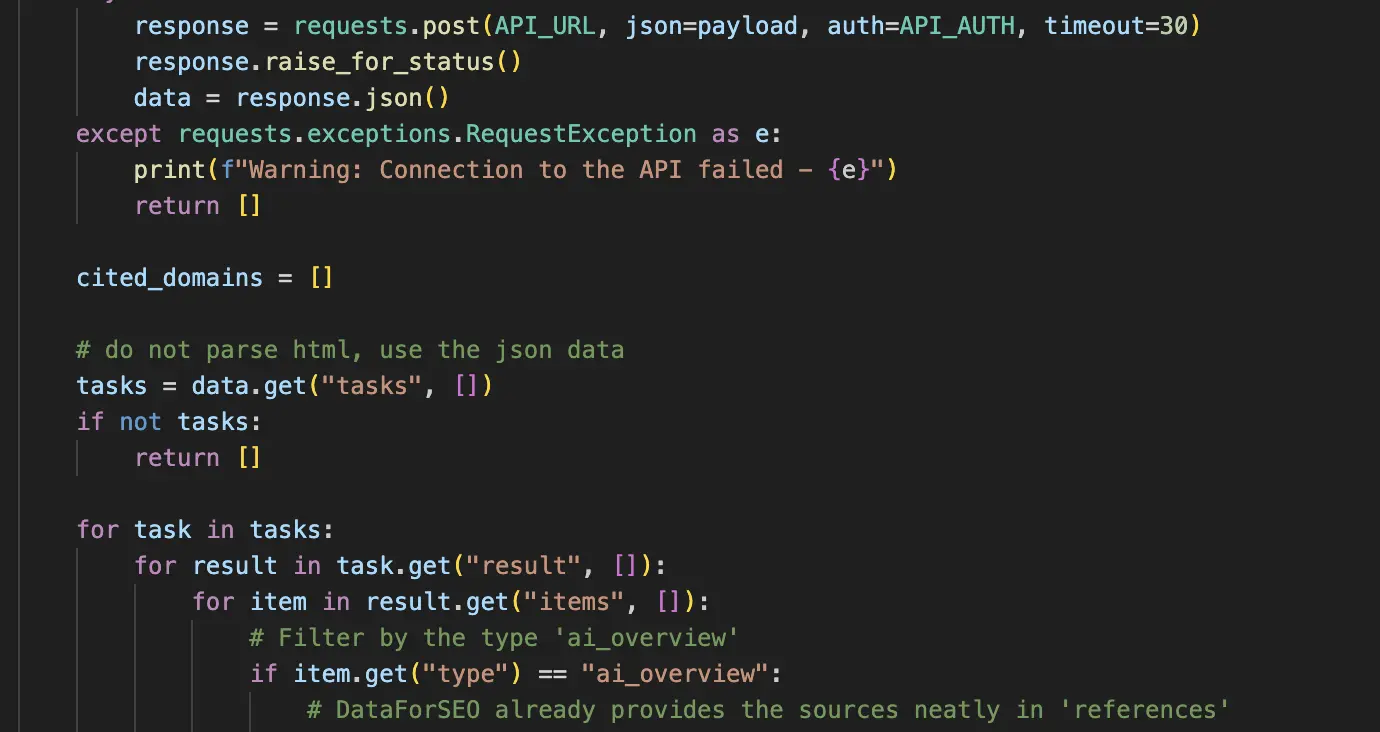 Een AI SEO Marketeer analyseert information gain via een Python script.
