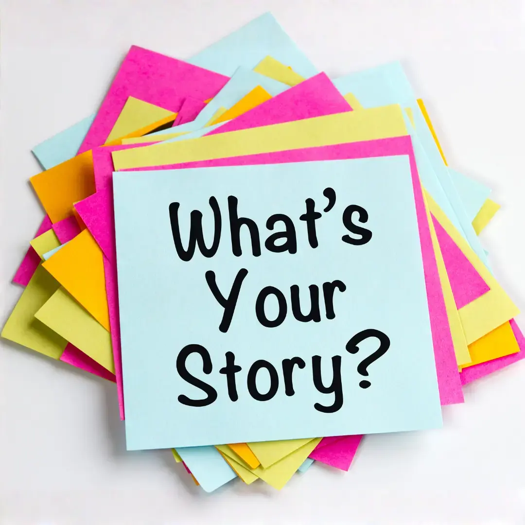 What's your story op plaknotities